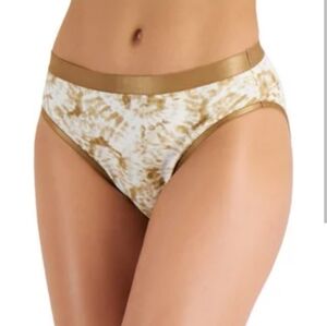 Jenni 2 Panties‎ Women 3XL Lace Trim Bikini Underwear Tie Dye Brown High Cut